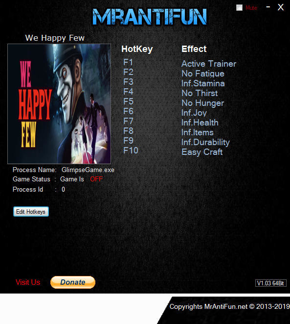 Трейнер +9 для версии 1.6.76676 64bit от MrAntiFun