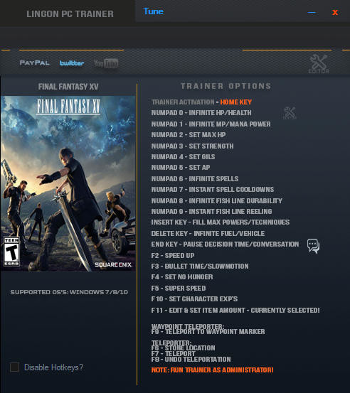 Трейнер +22 для версии 1.01 от LinGon