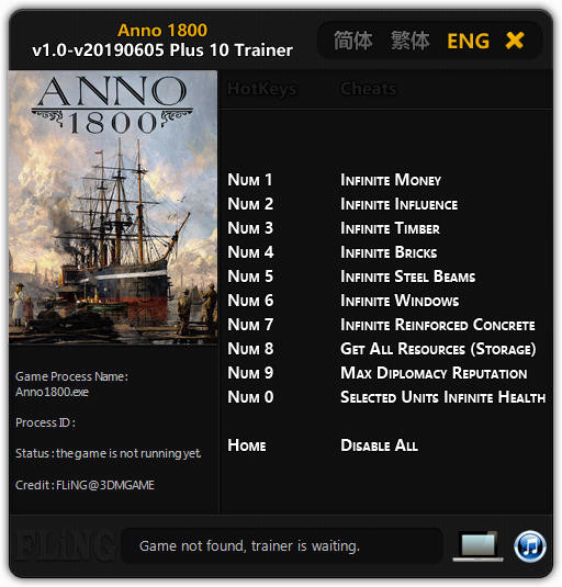 Трейнер +10 для версии от 05.06.2019 от FLiNG