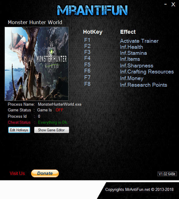 Трейнер +7 для версии 1.00 от MrAntiFun