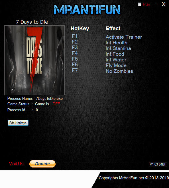 Трейнер +6 для версии 17.3 64bit от MrAntiFun