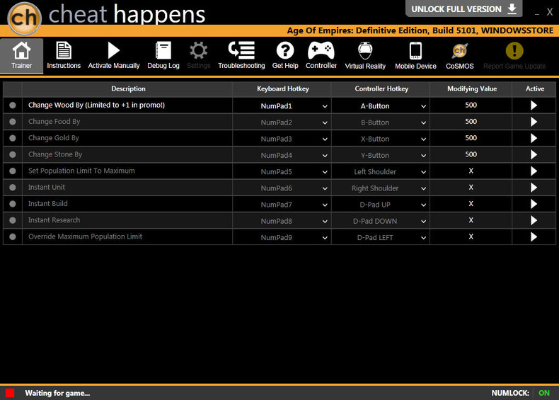 Трейнер +9 для версии Build 5101 от CheatHappens.com
