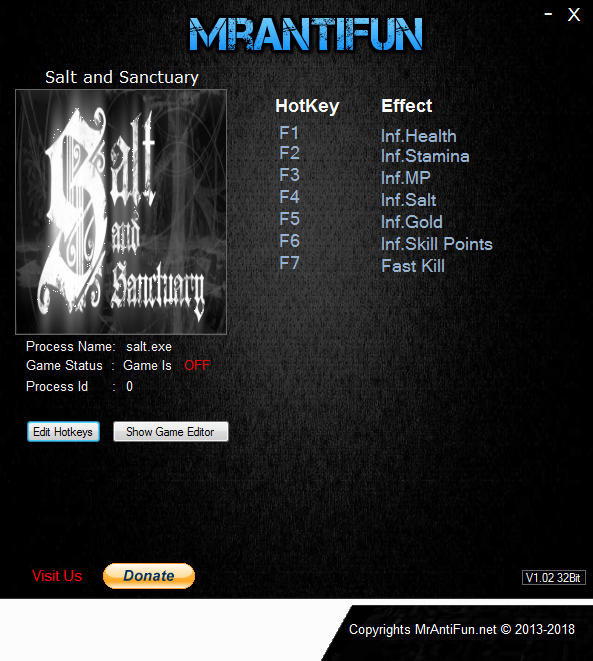 Трейнер +7 для версии 1.0.0.8 B от MrAntiFun