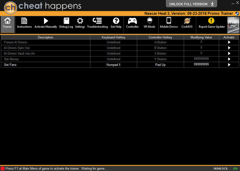 Трейнер +5 для версии 1.0 от CheatHappens.com