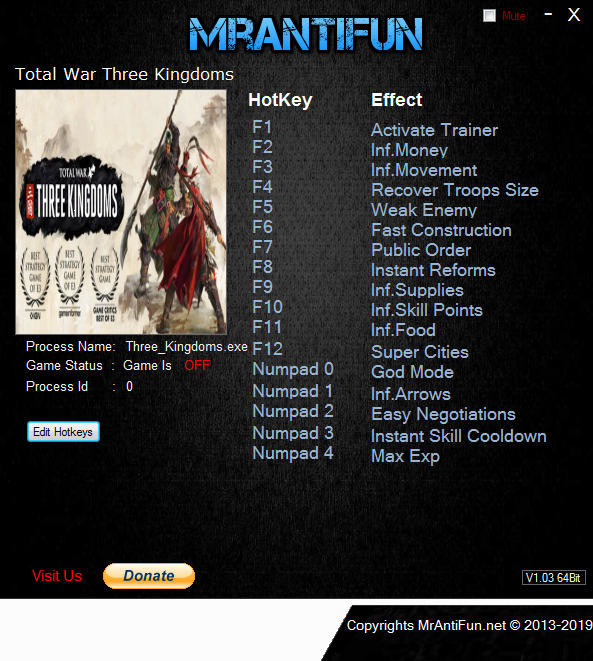 Трейнер +16 для версии Build 9537 от MrAntiFun