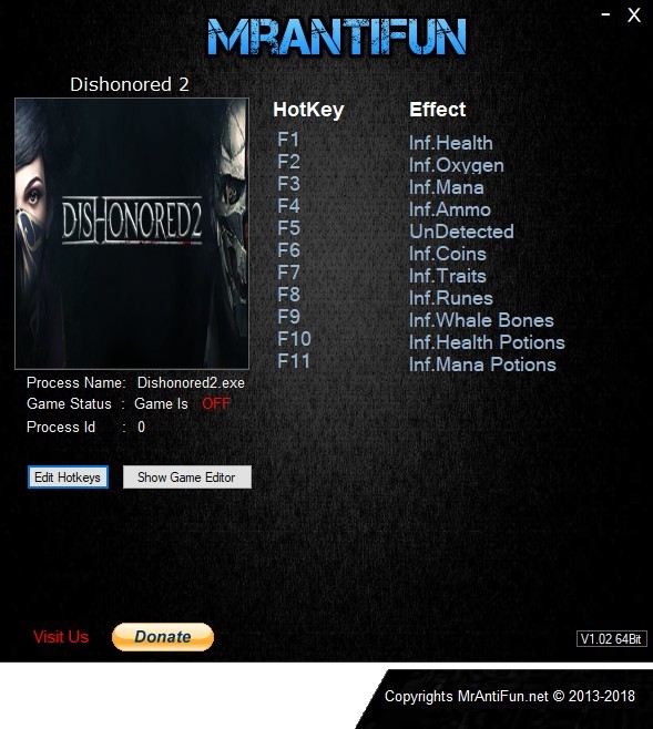 Трейнер +11 для версии 1.77.8.9 от MrAntiFun