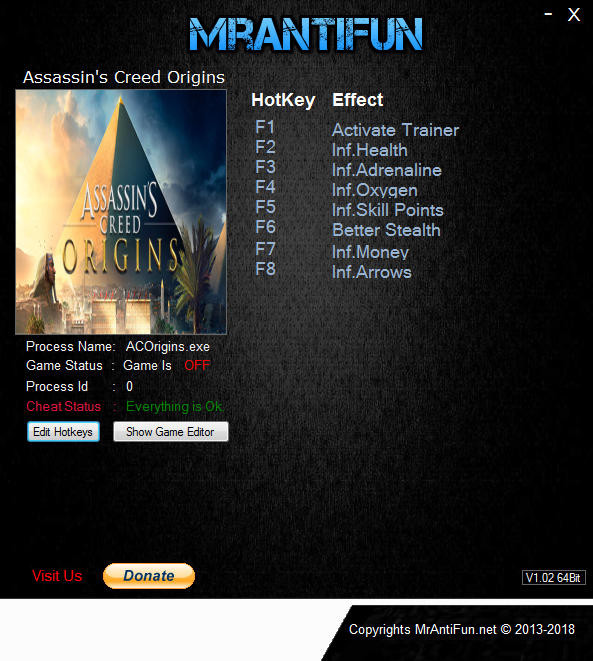 Трейнер +6 для версии 1.51 от MrAntiFun