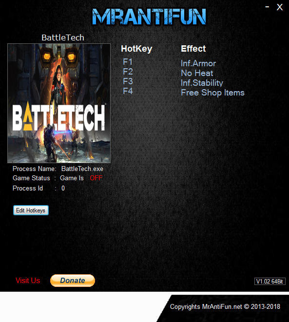 Трейнер +4 для версии 1.6.0 от MrAntiFun