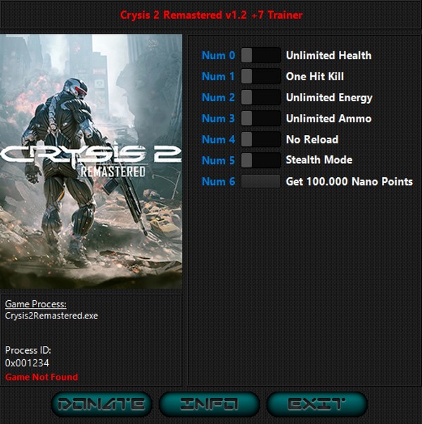 Трейнер Для CRYSIS 2 REMASTERED Версии 1.2 От INVICTUS ORCUS / HOG.